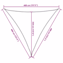 vidaXL Sun Shade Sail Awning Canopy Light Grey 4x4x4 m 100% Polyester Oxford - Additional view 3