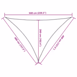 vidaXL Sun Shade Sail Awning Canopy Light Grey 4x4x5.8 m 100% Polyester Oxford - Additional view 3