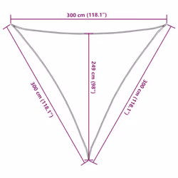 vidaXL Sun Shade Sail Awning Canopy Cover Sand 3x3x3 m 100% Polyester Oxford - Additional view 9