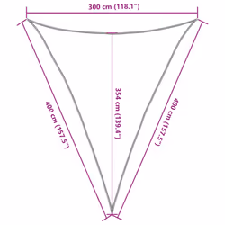 vidaXL Sun Shade Sail Awning Canopy Cover Sand 3x4x4 m 100% Polyester Oxford - Additional view 3
