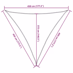 vidaXL Sun Shade Sail Awning Canopy Sand 4.5x4.5x4.5 m 100% Polyester Oxford - Additional view 3