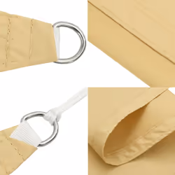 vidaXL Sun Shade Sail Awning Canopy Cover Sand 4x5x6.4 m 100% Polyester Oxford - Additional view 5