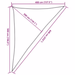 vidaXL Sun Shade Sail Awning Canopy Cover Sand 4x5x6.4 m 100% Polyester Oxford - Additional view 9