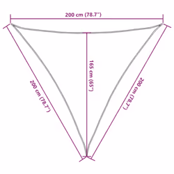 vidaXL Sun Shade Sail Awning Canopy Cover Cream 2x2x2 m 100% Polyester Oxford - Additional view 3