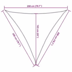 vidaXL Sunshade Sail Oxford Fabric Triangular Shade Sail Sunscreen Canopy - white, 2 x 2 x 2 m