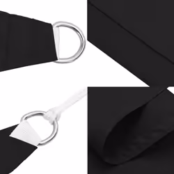 vidaXL Sun Shade Sail Awning Canopy Cover Black 7x5x5 m 100% Polyester Oxford - Additional view 5