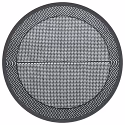 vidaXL Outdoor Carpet ARAKIL Grey Ã120 cm PP Balcony Carpet Outdoor Blanket Rug