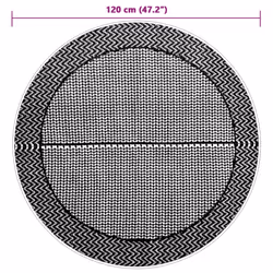 vidaXL Outdoor Carpet ARAKIL Grey Ã120 cm PP Balcony Carpet Outdoor Blanket Rug