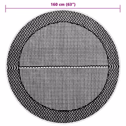 vidaXL Outdoor Carpet ARAKIL Grey Ã160 cm PP Balcony Carpet Outdoor Blanket Rug