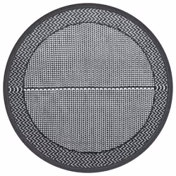 vidaXL Outdoor Carpet Garden Rug Carpet Patio Mat Area Rug Balcony Blanket PP - black and grey, 200 cm