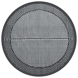 vidaXL Outdoor Carpet Garden Rug Carpet Patio Mat Area Rug Balcony Blanket PP - black and grey, 200 cm