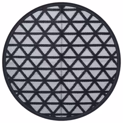 vidaXL Outdoor Carpet Garden Rug Carpet Patio Mat Area Rug Balcony Blanket PP - black, 120 cm