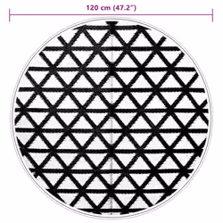 vidaXL Outdoor Carpet Garden Rug Carpet Patio Mat Area Rug Balcony Blanket PP - black, 120 cm