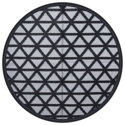 vidaXL Outdoor Carpet ARAKIL Black Ã160 cm PP Balcony Carpet Outdoor Blanket Rug