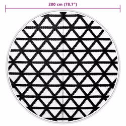 vidaXL Outdoor Carpet Garden Rug Carpet Patio Mat Area Rug Balcony Blanket PP - black, 200 cm