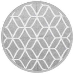 vidaXL Outdoor Carpet Garden Rug Carpet Patio Mat Area Rug Balcony Blanket PP - grey and white, 120 cm