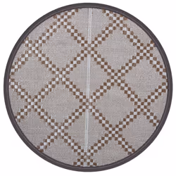 vidaXL Outdoor Carpet ARAKIL Brown Ã120 cm PP Balcony Carpet Outdoor Blanket Rug