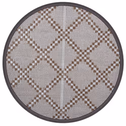 vidaXL Outdoor Carpet Garden Rug Carpet Patio Mat Area Rug Balcony Blanket PP - brown and white, 200 cm