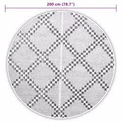vidaXL Outdoor Carpet Garden Rug Carpet Patio Mat Area Rug Balcony Blanket PP - brown and white, 200 cm