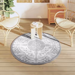 vidaXL Outdoor Carpet Garden Rug Carpet Patio Picnic Area Rug Light Grey PP