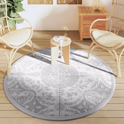 vidaXL Outdoor Carpet Garden Rug Carpet Patio Mat Area Rug Balcony Blanket PP - light grey, 160 cm