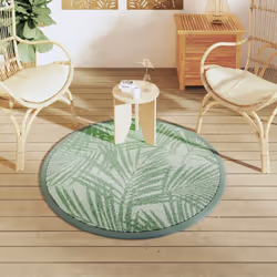 vidaXL Outdoor Carpet Garden Rug Carpet Patio Mat Area Rug Balcony Blanket PP - green, 120 cm