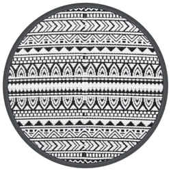 vidaXL Outdoor Carpet Garden Rug Carpet Patio Mat Area Rug Balcony Blanket PP - black and white, 200 cm
