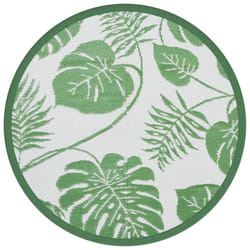 vidaXL Outdoor Carpet ARAKIL Green Ã160 cm PP Balcony Carpet Outdoor Blanket Rug