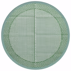 vidaXL Outdoor Carpet Garden Rug Carpet Patio Mat Area Rug Balcony Blanket PP - green and white, 120 cm
