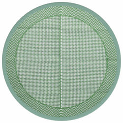 vidaXL Outdoor Carpet Garden Rug Carpet Patio Mat Area Rug Balcony Blanket PP - green and white, 120 cm