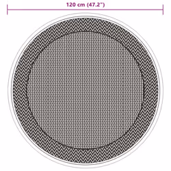 vidaXL Outdoor Carpet Garden Rug Carpet Patio Mat Area Rug Balcony Blanket PP - green and white, 120 cm
