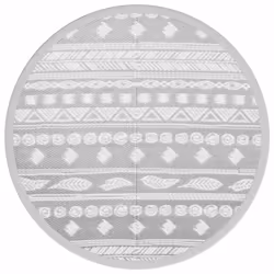vidaXL Outdoor Carpet Garden Rug Carpet Patio Mat Area Rug Balcony Blanket PP - grey pattern, 120 cm