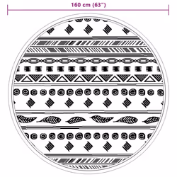 vidaXL Outdoor Carpet Garden Rug Carpet Patio Mat Area Rug Balcony Blanket PP - grey pattern, 160 cm - Additional view 3