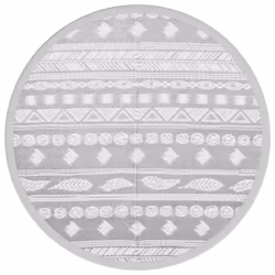 vidaXL Outdoor Carpet Garden Rug Carpet Patio Mat Area Rug Balcony Blanket PP - grey pattern, 200 cm