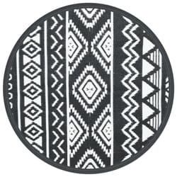 vidaXL Outdoor Carpet Garden Rug Carpet Patio Mat Area Rug Balcony Blanket PP - black pattern, 120 cm