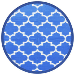 vidaXL Outdoor Carpet Garden Rug Carpet Patio Mat Area Rug Balcony Blanket PP - blue, 120 cm