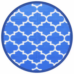vidaXL Outdoor Carpet Garden Rug Carpet Patio Mat Area Rug Balcony Blanket PP - blue, 200 cm