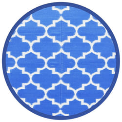 vidaXL Outdoor Carpet Garden Rug Carpet Patio Mat Area Rug Balcony Blanket PP - blue, 200 cm