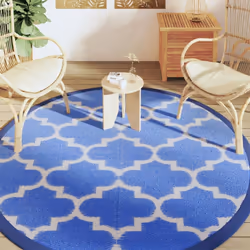vidaXL Outdoor Carpet Garden Rug Carpet Patio Mat Area Rug Balcony Blanket PP - blue, 200 cm