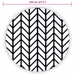 vidaXL Outdoor Carpet Garden Rug Carpet Patio Mat Area Rug Balcony Blanket PP - light grey and white, 120 cm