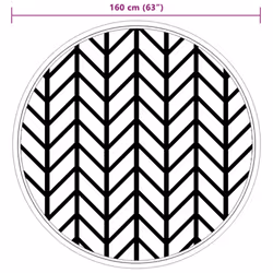 vidaXL Outdoor Carpet Garden Rug Carpet Patio Mat Area Rug Balcony Blanket PP - light grey and white, 160 cm
