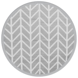 vidaXL Outdoor Carpet Garden Rug Carpet Patio Mat Area Rug Balcony Blanket PP - light grey and white, 200 cm