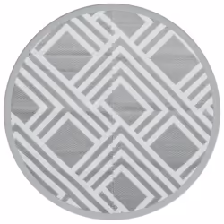 vidaXL Outdoor Carpet Garden Rug Carpet Patio Mat Area Rug Balcony Blanket PP - stripe grey, 160 cm