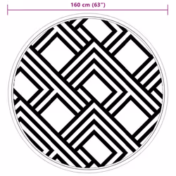 vidaXL Outdoor Carpet Garden Rug Carpet Patio Mat Area Rug Balcony Blanket PP - stripe grey, 160 cm - Additional view 5