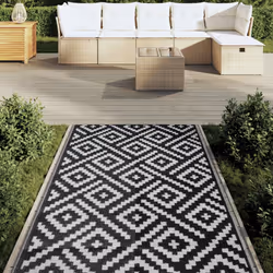 vidaXL Outdoor Carpet Garden Rug Carpet Patio Mat Area Rug Balcony Blanket PP - 120 x 180 cm - Additional view 2