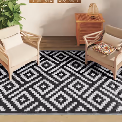 vidaXL Outdoor Carpet Garden Rug Carpet Patio Mat Area Rug Balcony Blanket PP - 160 x 230 cm - Additional view 2