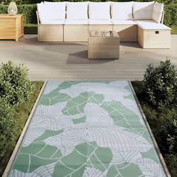 vidaXL Outdoor Carpet Garden Rug Carpet Patio Mat Area Rug Balcony Blanket PP - leaf, 120 x 180 cm - Additional view 2