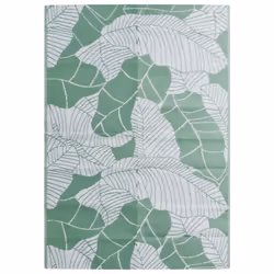 vidaXL Outdoor Carpet Garden Rug Carpet Patio Mat Area Rug Balcony Blanket PP - leaf, 140 x 200 cm