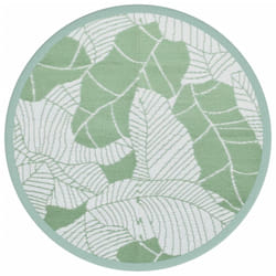 vidaXL Outdoor Carpet Garden Rug Carpet Patio Mat Area Rug Balcony Blanket PP - leaf, 120 cm