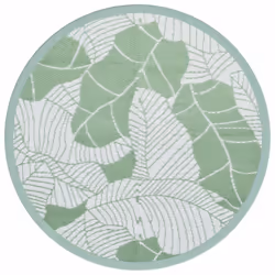 vidaXL Outdoor Carpet Garden Rug Carpet Patio Mat Area Rug Balcony Blanket PP - leaf, 160 cm